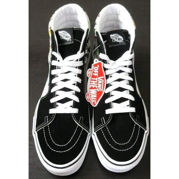 Vans Men's Sk8-Hi Checker Cube Black True White Striped Skate shoes Sizes NIB - Picture 3 of 5